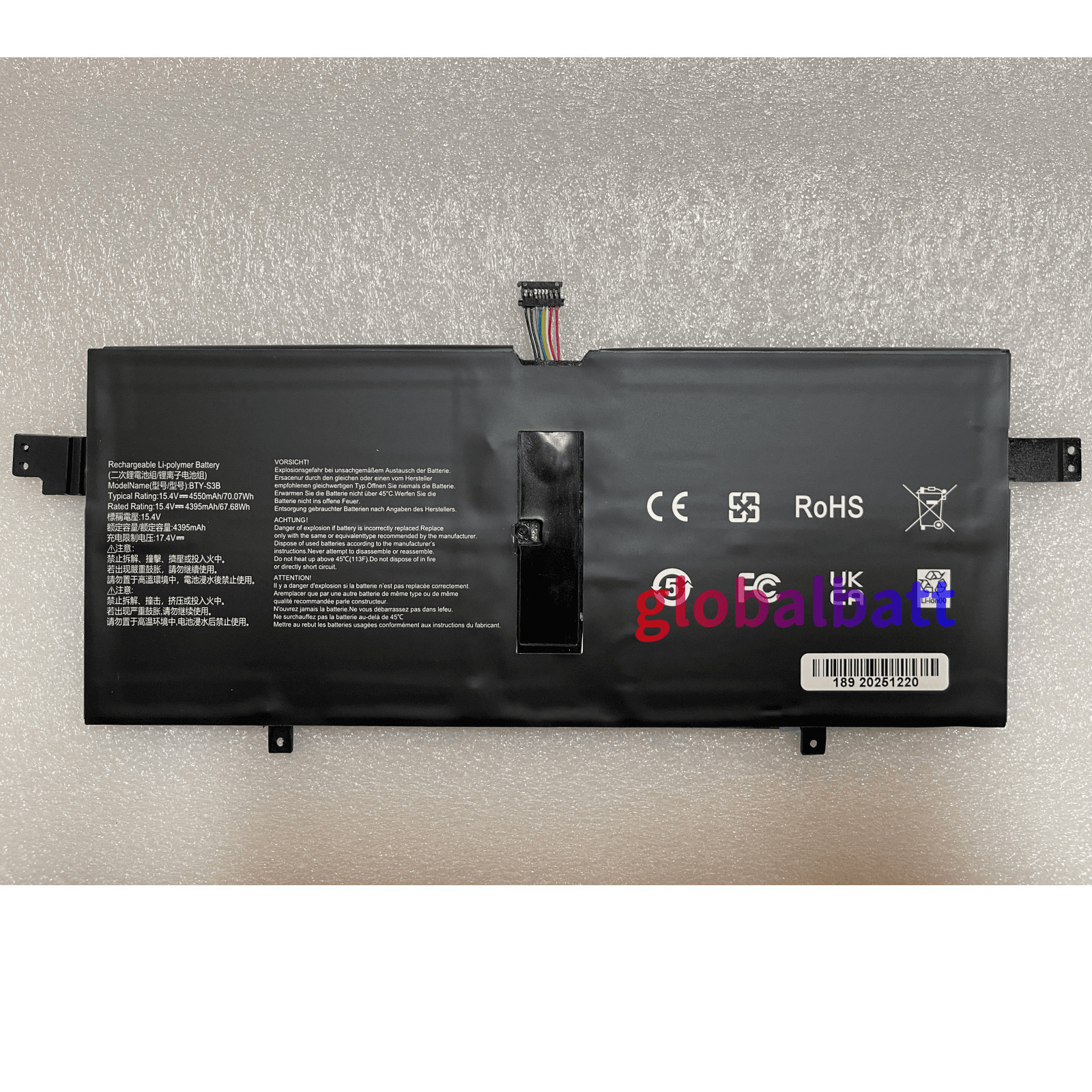 Geniune BTY-S3B  Battery for MSI Summit E13 Flip Evo A11MT/A12MT MS-13P3 MS-13P4
