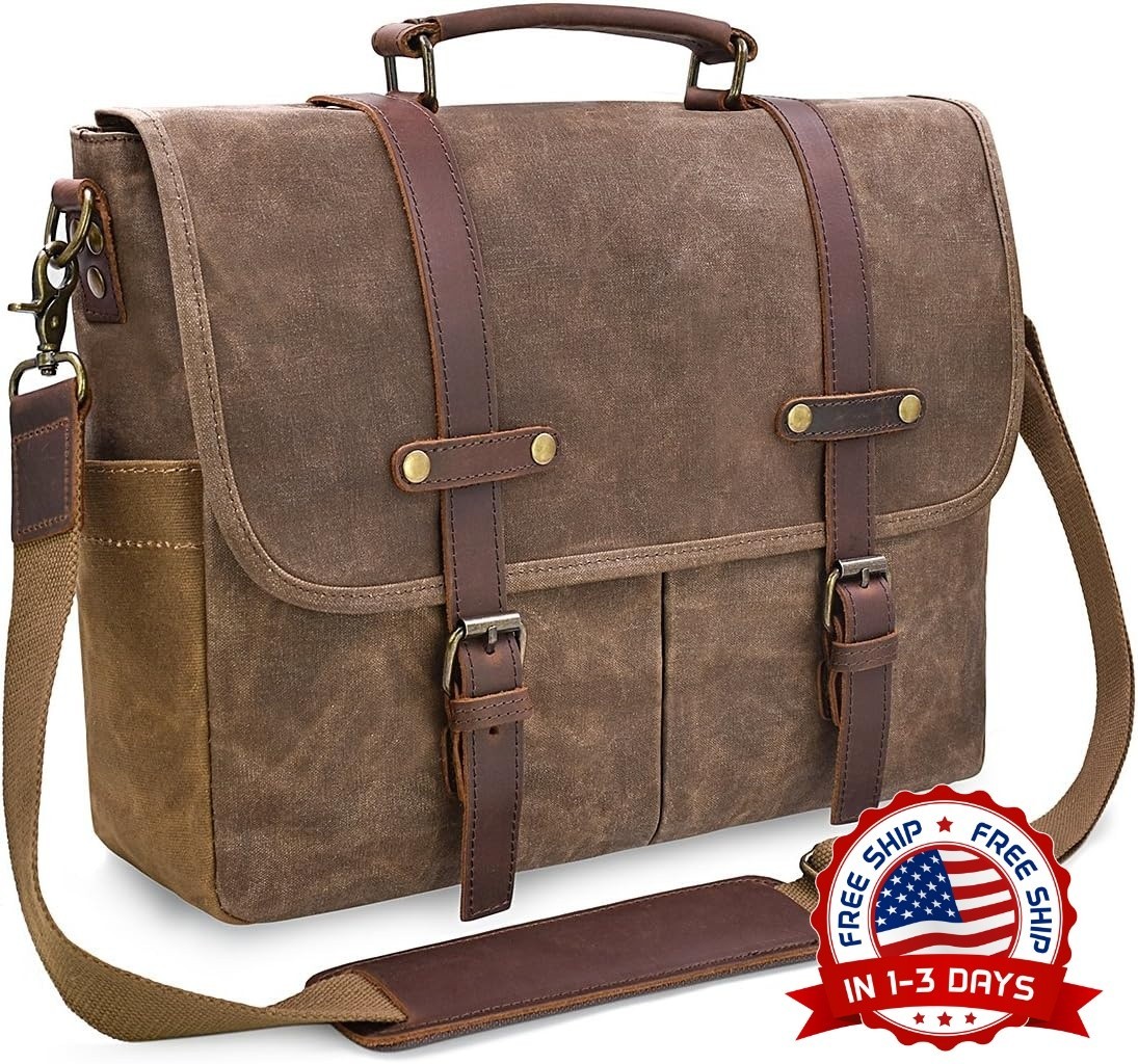 Bolso bandolera para hombre, bolso para portátil de 15,6 pulgadas, impermeable