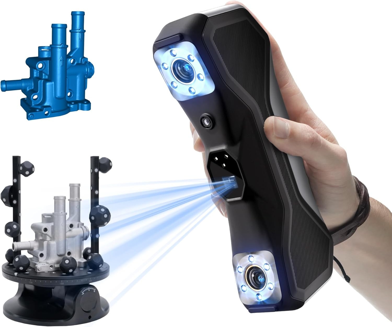 Metrox Pro 3D Scanner for 3D Printing, Industrial-Grade Precision 0.01Mm, 30+15
