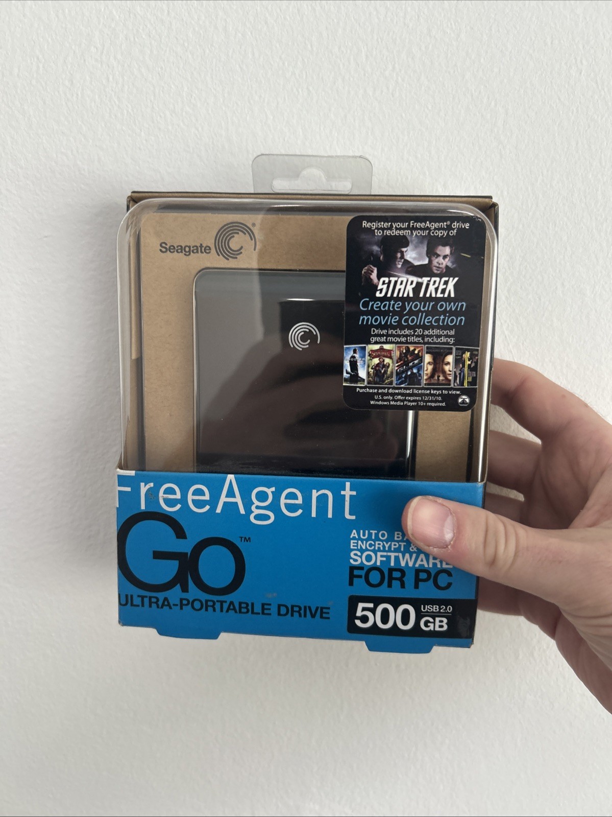 Seagate FreeAgent Go 500GB USB 2.0 External Hard Drive – Black