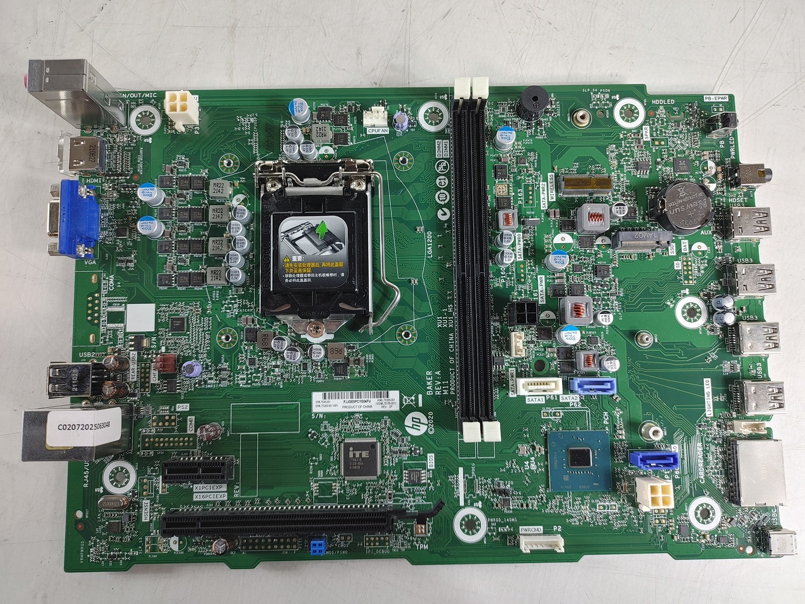 HP Pavilion Gaming TG01 LGA 1200 DDR4 Desktop Motherboard L75365-001