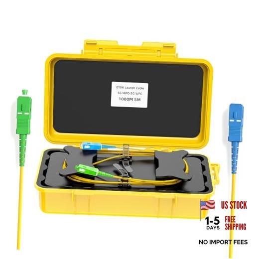 OTDR Launch Cable Box 1000m Fiber Optic Launch 1000m/3280.84ft SC/APC to SC/UPC