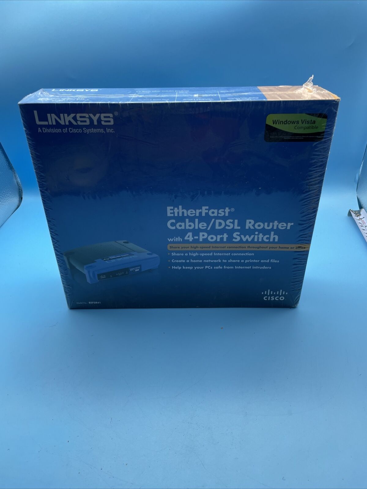 Brand New Genuine Factory Sealed Linksys BEFSR41 4-Port 10/100 Wired Router