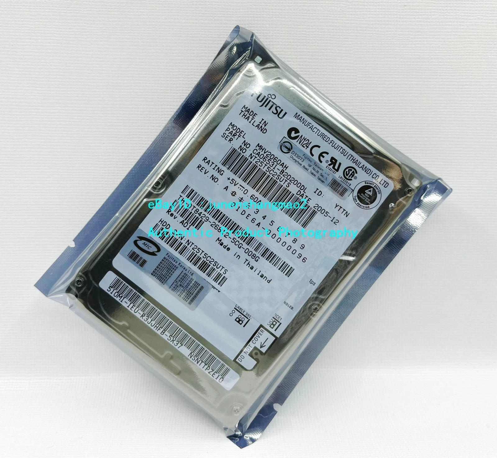 Fujitsu 60GB 5400RPM MHV2060AH IDE 2.5-inch notebook hard drive