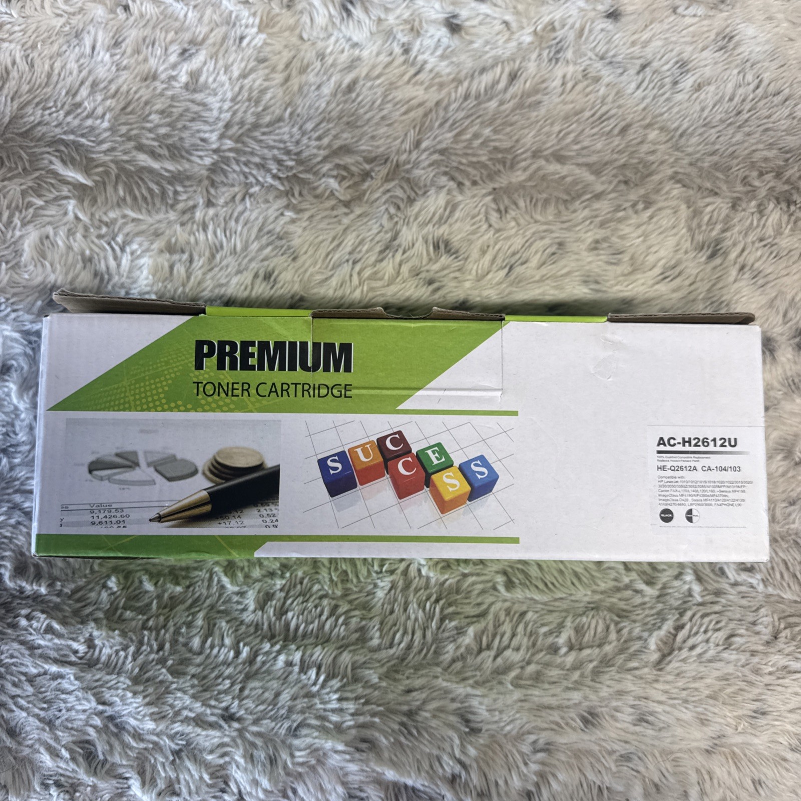 NEW Premium Toner Black Cartridge AC-H2612U HE-Q2612A CA-104/103