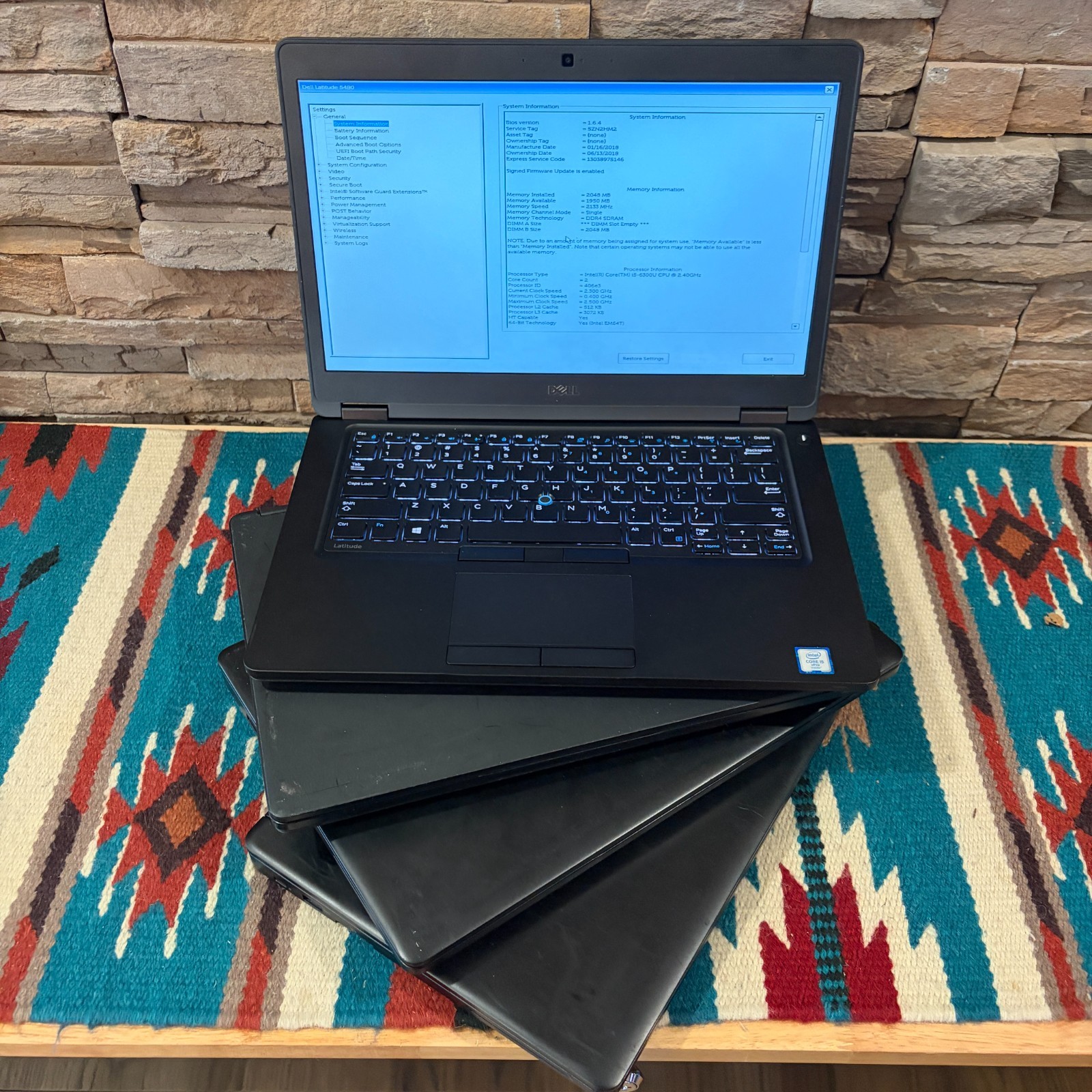 LOT OF 4 Dell Latitude 5480 Laptop •i5-6300U 7300U NO RAM NO SSD FOR REPAIR