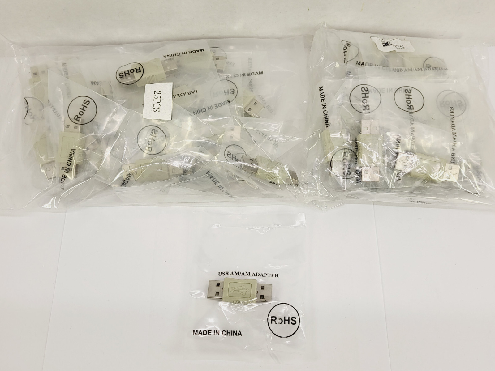 (45pcs) USB AM/AM Adapter (USB A - Male to USB A - Male) - New