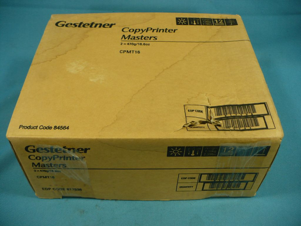 Gestetner CopyPrinter Masters 2x470g/16.6oz CPMT16 CPMT 16 New Factory Box