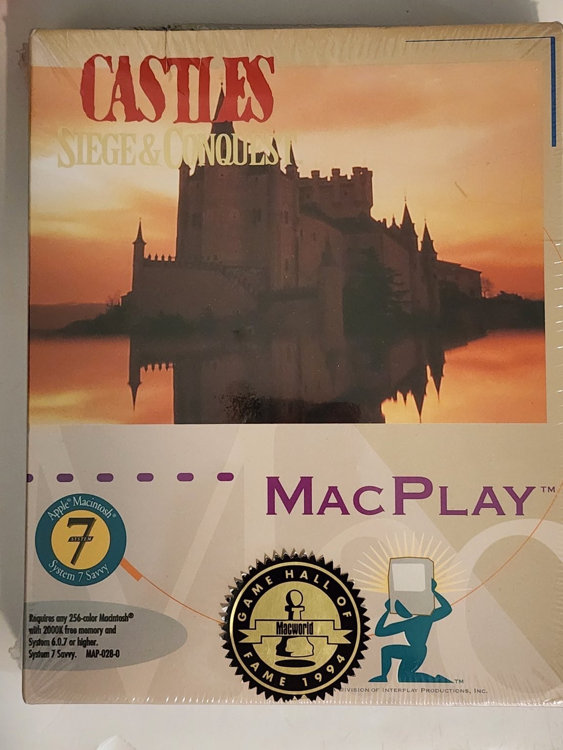 NEW Castles Siege & Conquest MacPlay Apple Macintosh System 7 Savvy Big Box Game