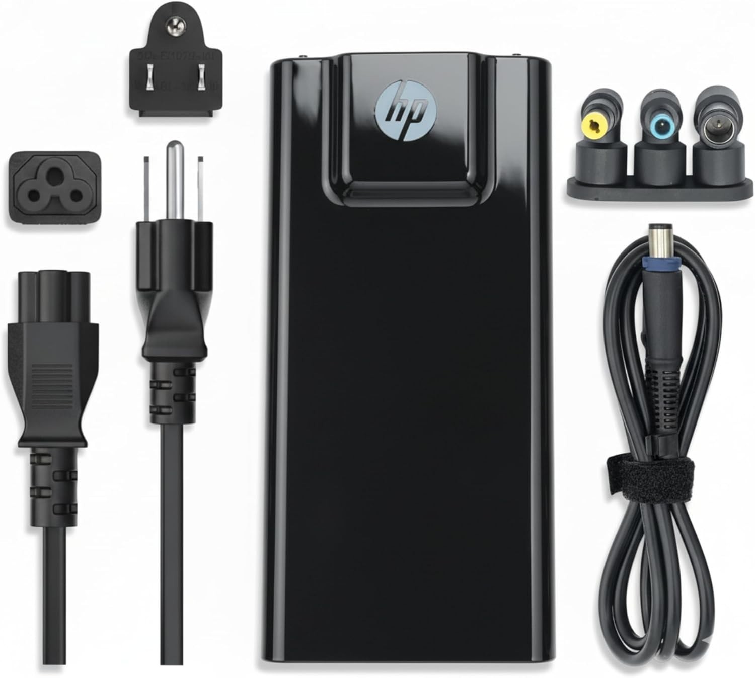 HP Original 90W Charger Compatible with HP Laptop, Blue, Yellow, and Black Tips