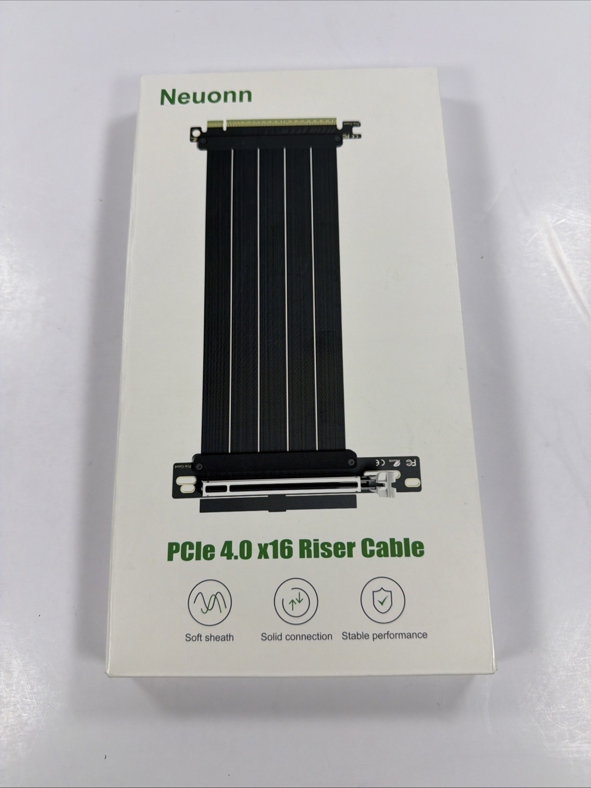 Pcie 4.0 x16 Riser Cable for Vertical GPU Mount, ITX Double Reverse, Length 20cm