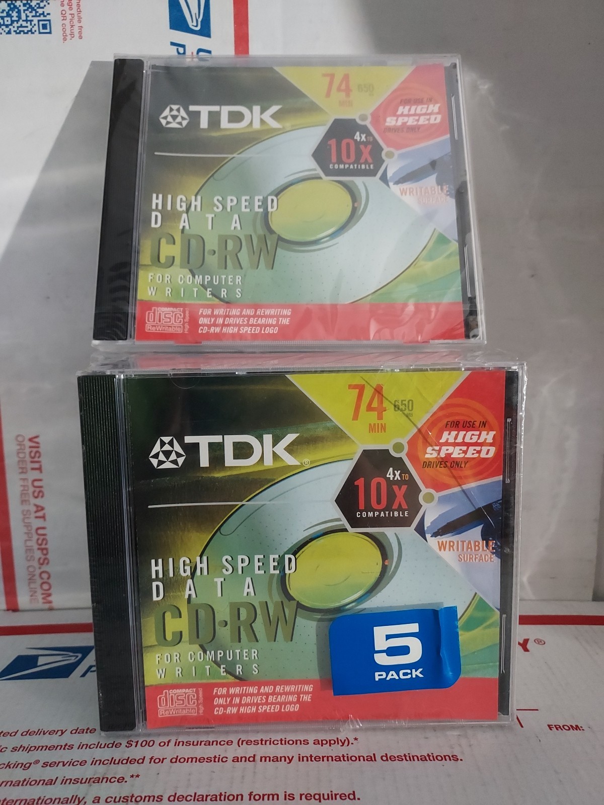 TDK High Speed Data CD-RW Discs -Pack +1 74 min 650 MB 4x-12x Compatible - #159