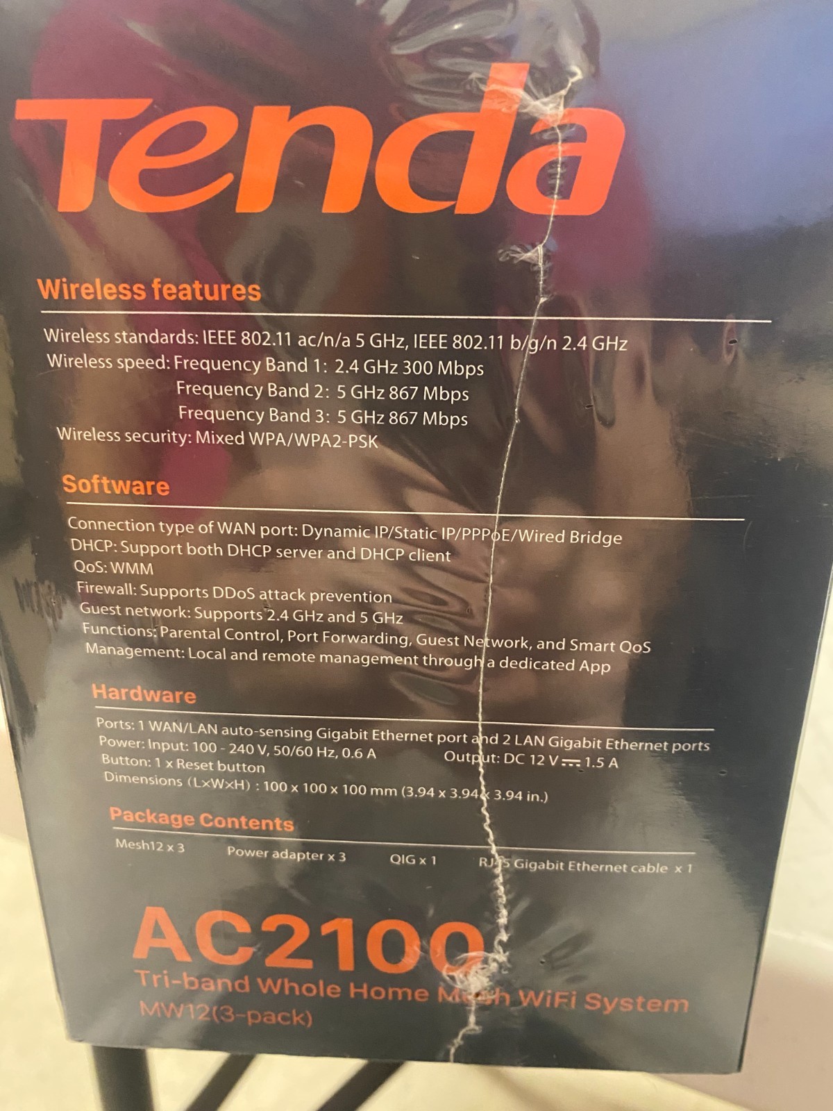 Tenda Nova AC2100 Tri-band Whole Home Mesh Wifi System