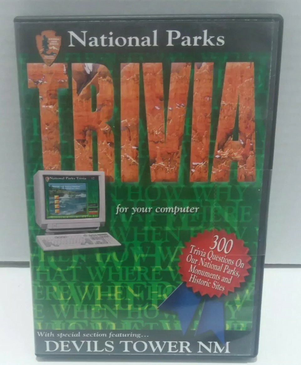 National Parks Trivia Featuring Devils Tower Pc game by Copernicus Software Rare