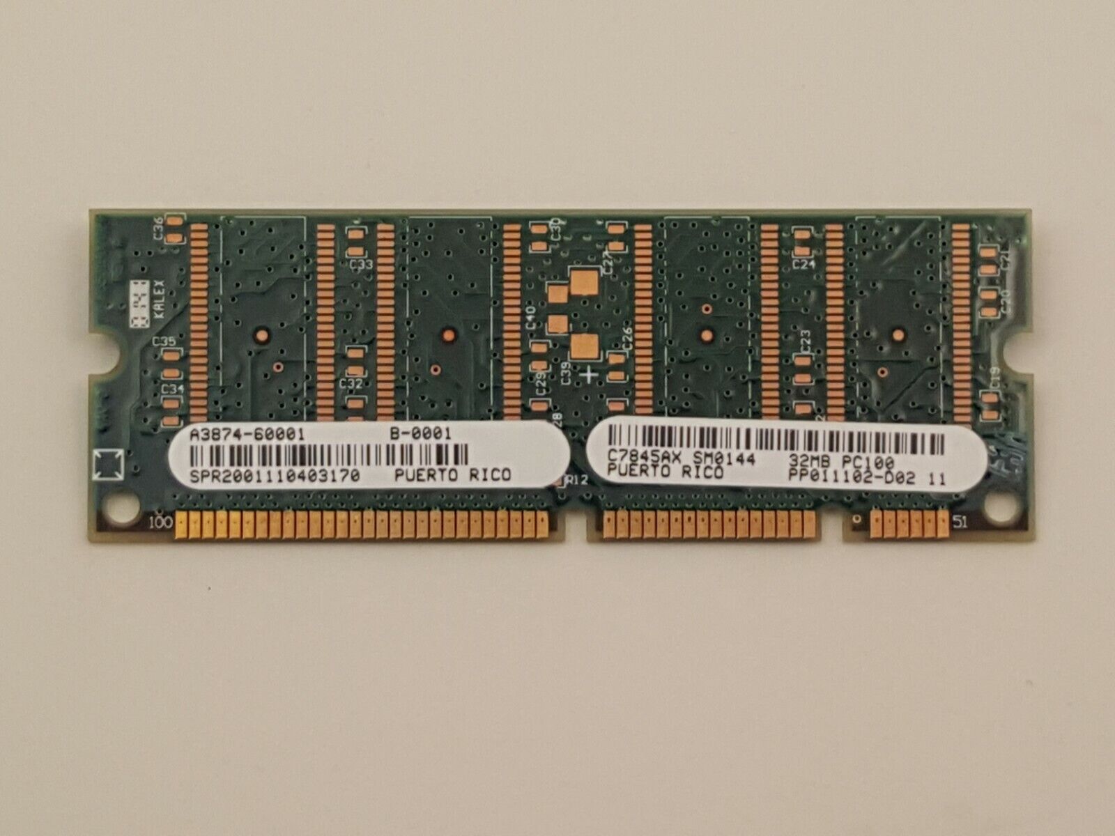 HP C7845AX 32MB 100-pin SDRAM DIMM [ Dual Inline Memory Module ] | A3874-60001