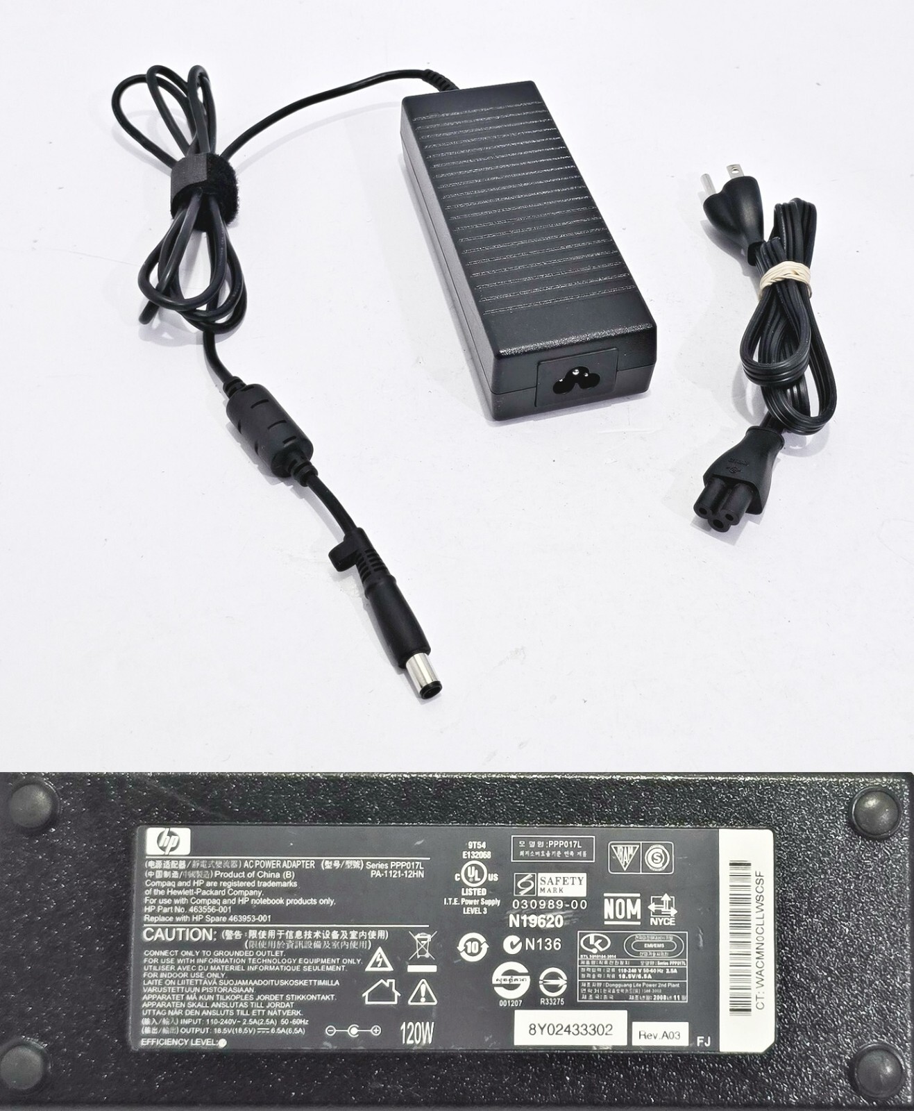 HP 65W 19.5V 3.33A Laptop Power Supply TPC-LA58 Power Adapter 7.4mm Big Tip