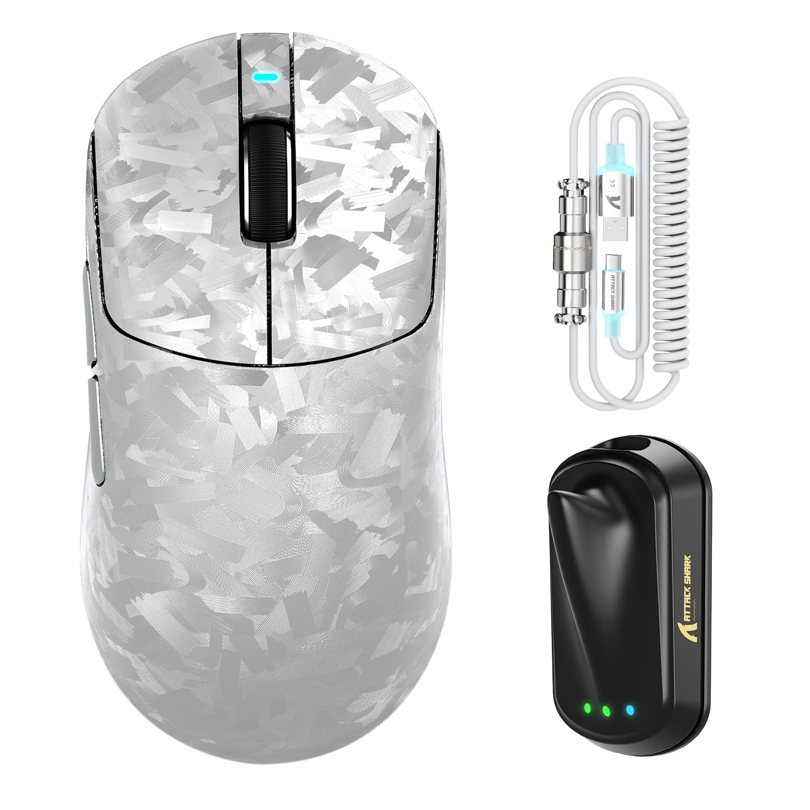 ATTACK SHARK RS3 Ultra 8K Wireless Gaming Mouse White