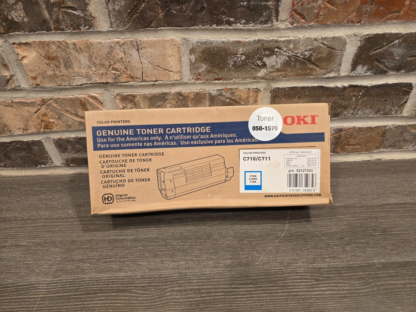 New Okidata Oki 52127303 Cyan Toner Cartridge Genuine OEM Original
