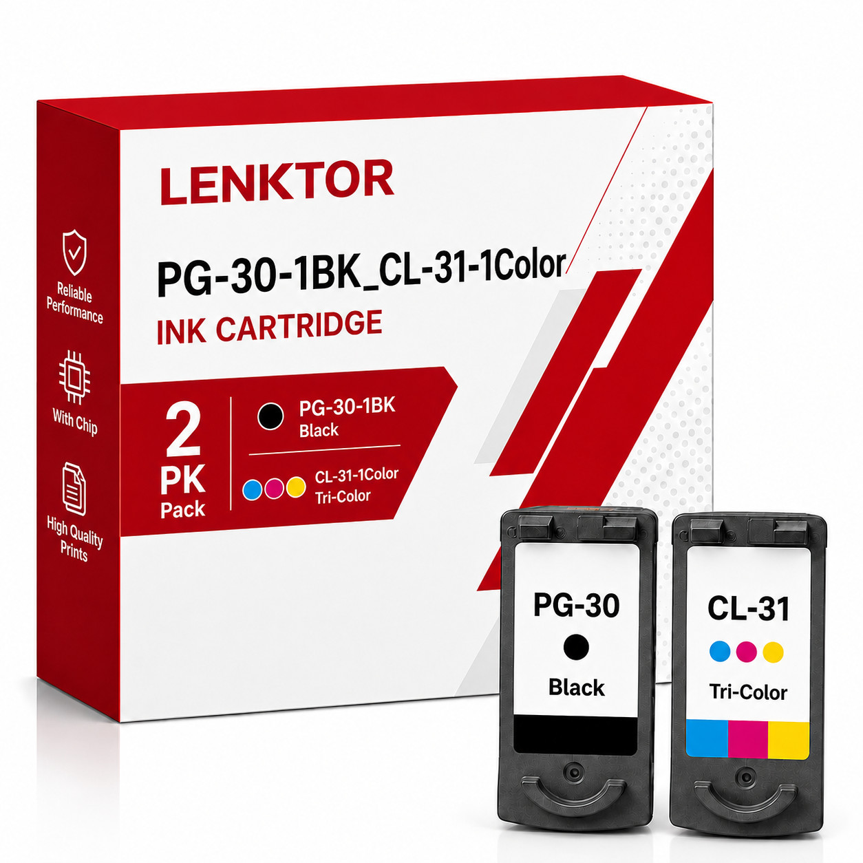 PG-30 CL-31 2PK 1BK 1Tri-color Ink Cartridge for iP1800 MP190 MX300 MP210 MP470
