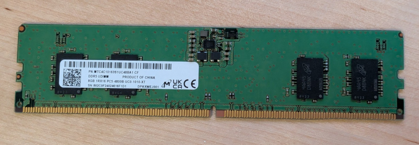 8GB DDR5 PC5-38400 DIMM (Replacement for Micron MTC4C10163S1UC48BA1) Memory RAM