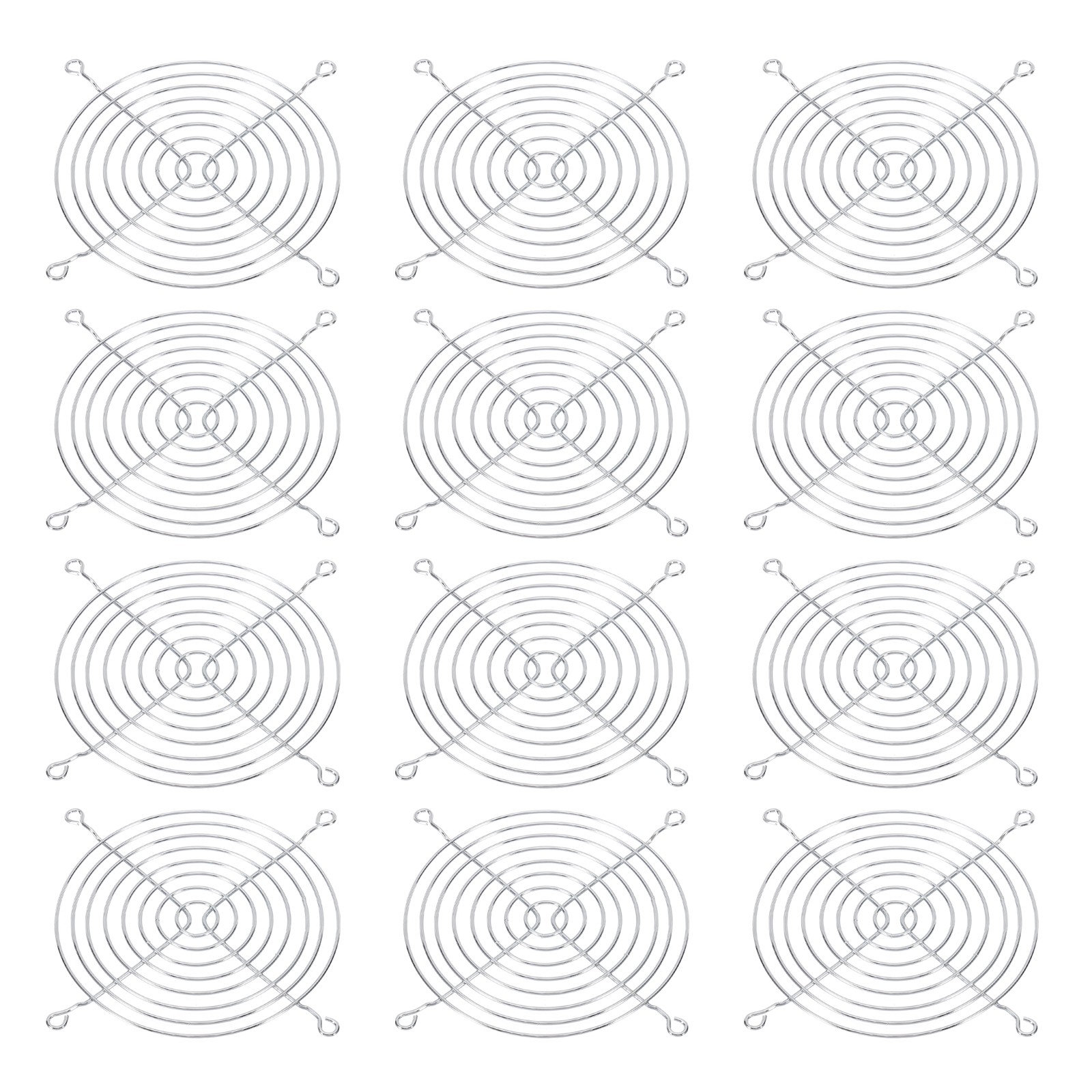 120mm Fan Finger Grill, 12 Pack Metal Grill Protector for 120mm