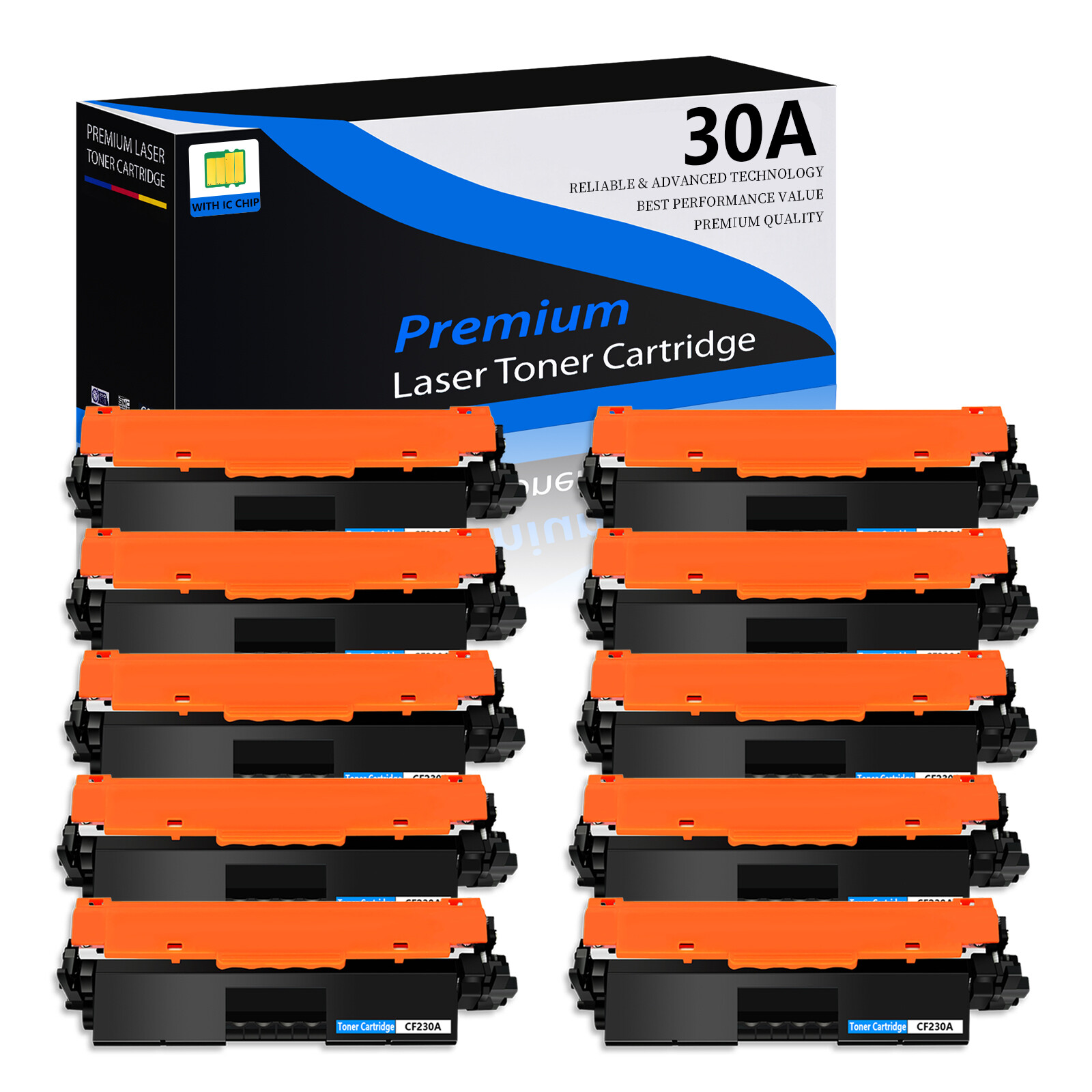 10PK CF230A 30A Toner for HP LaserJet Pro MFP M227 M227fdw MFP M227sdn M203d