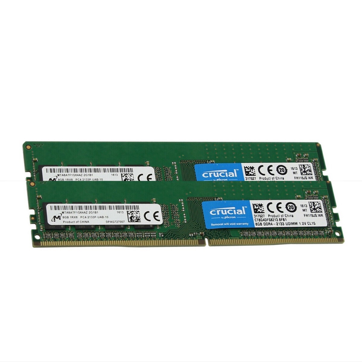 Crucial 16GB 2X 8GB DDR4 2133MHz PC4-17000 Desktop UDIMM Memory Ram CT8G4DFS8213