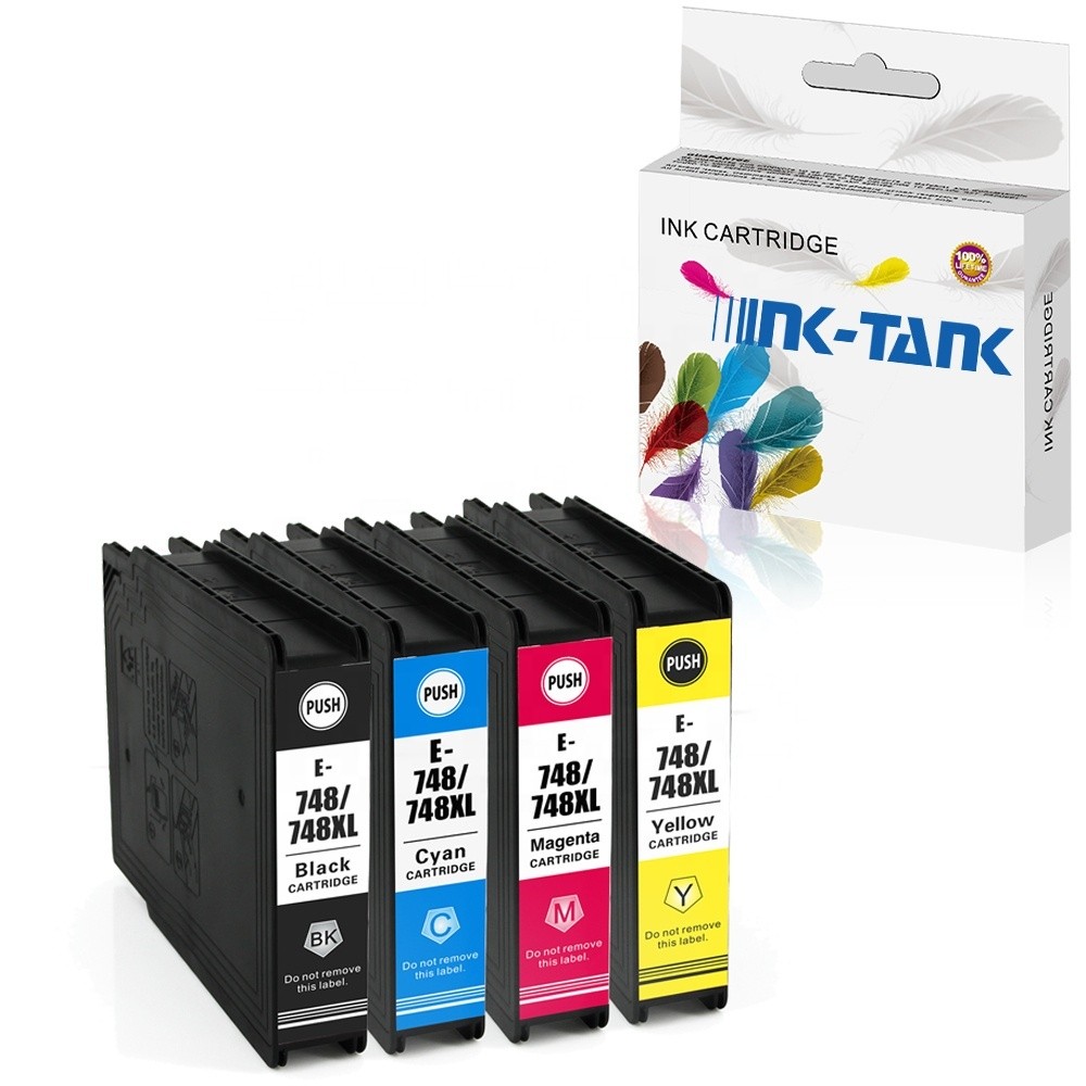 For Epson WF6090 6530 6590 8090 Printer  T748 Ink Cartridge With Pigment Ink