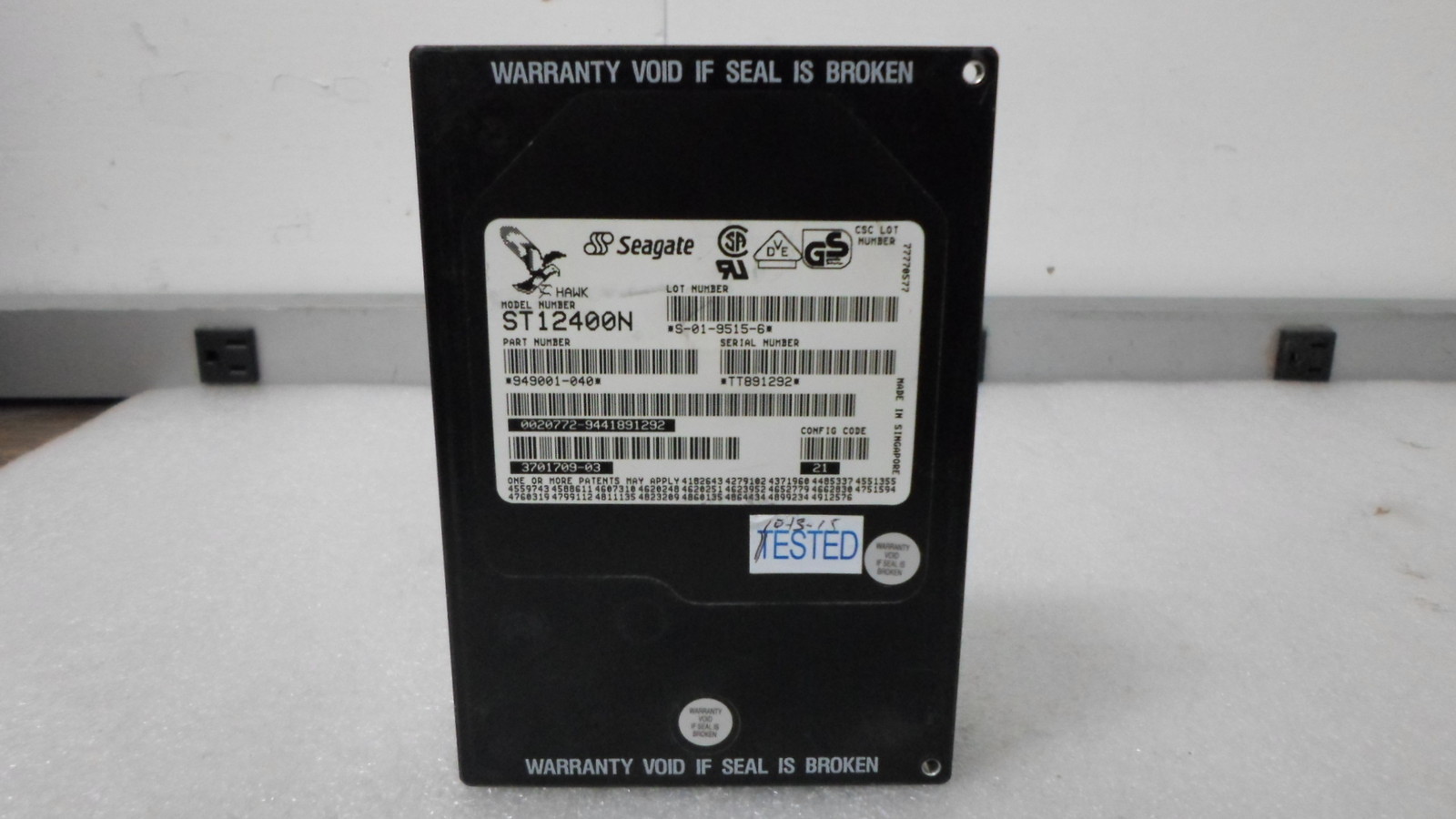 Seagate Hawk ST12400N 949001-040 3701709-03 2.15GB SCSI-2 Hard Drive TESTED