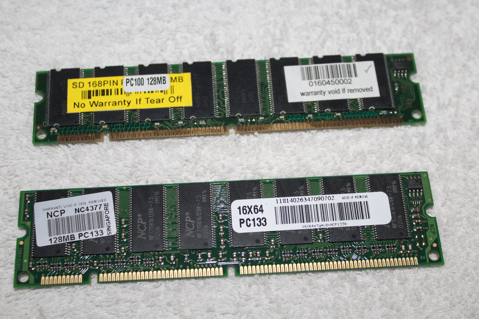 NCP NC4377 128MB PC133 168 PIN DIMM SDRAM/ SD 168pin PC100 128MB