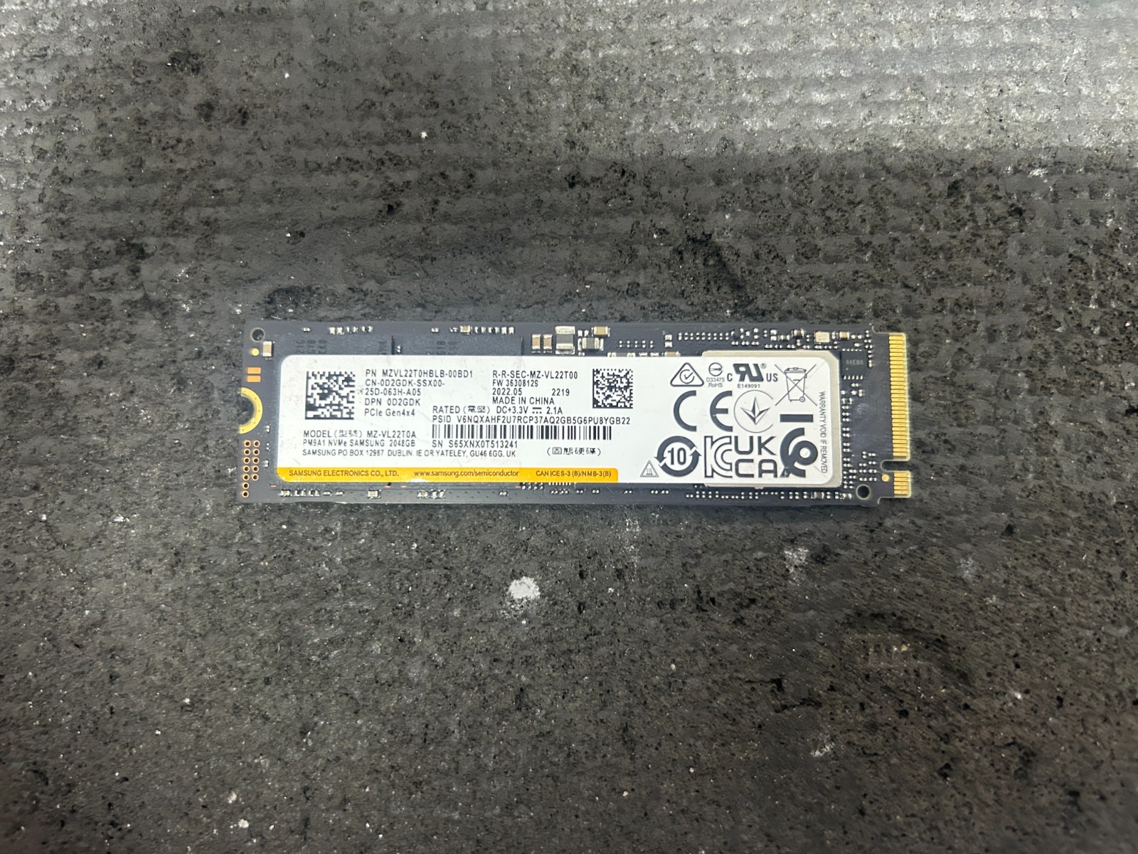 Samsung PM9A1 MZVL22T0HBLB-00BD1 2048GB NVMe M.2 2280 PCIe4.0 2TB 99% Health