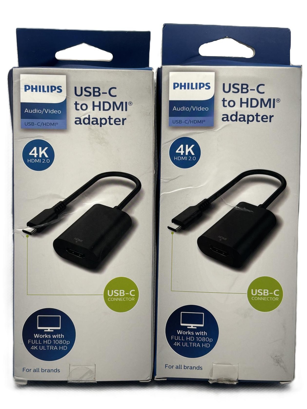 2-Pack Philips USB-C to HDMI Adapter 4K 60Hz MacBook iPhone iPad SWU7114A/27