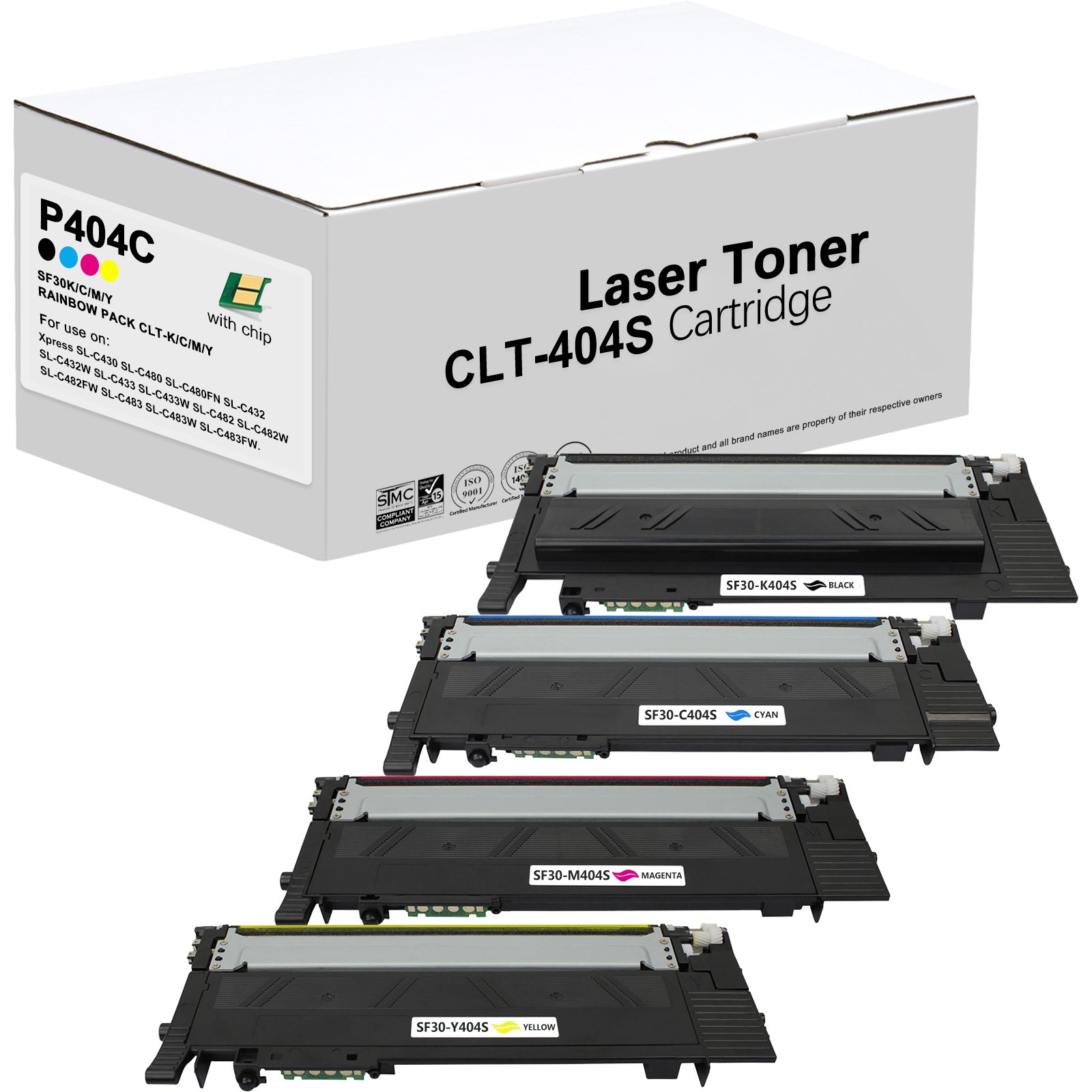 XXL CLT-404S Toner Cartridge for Samsung C480W C480FW C430W C432W C482FW C483FW