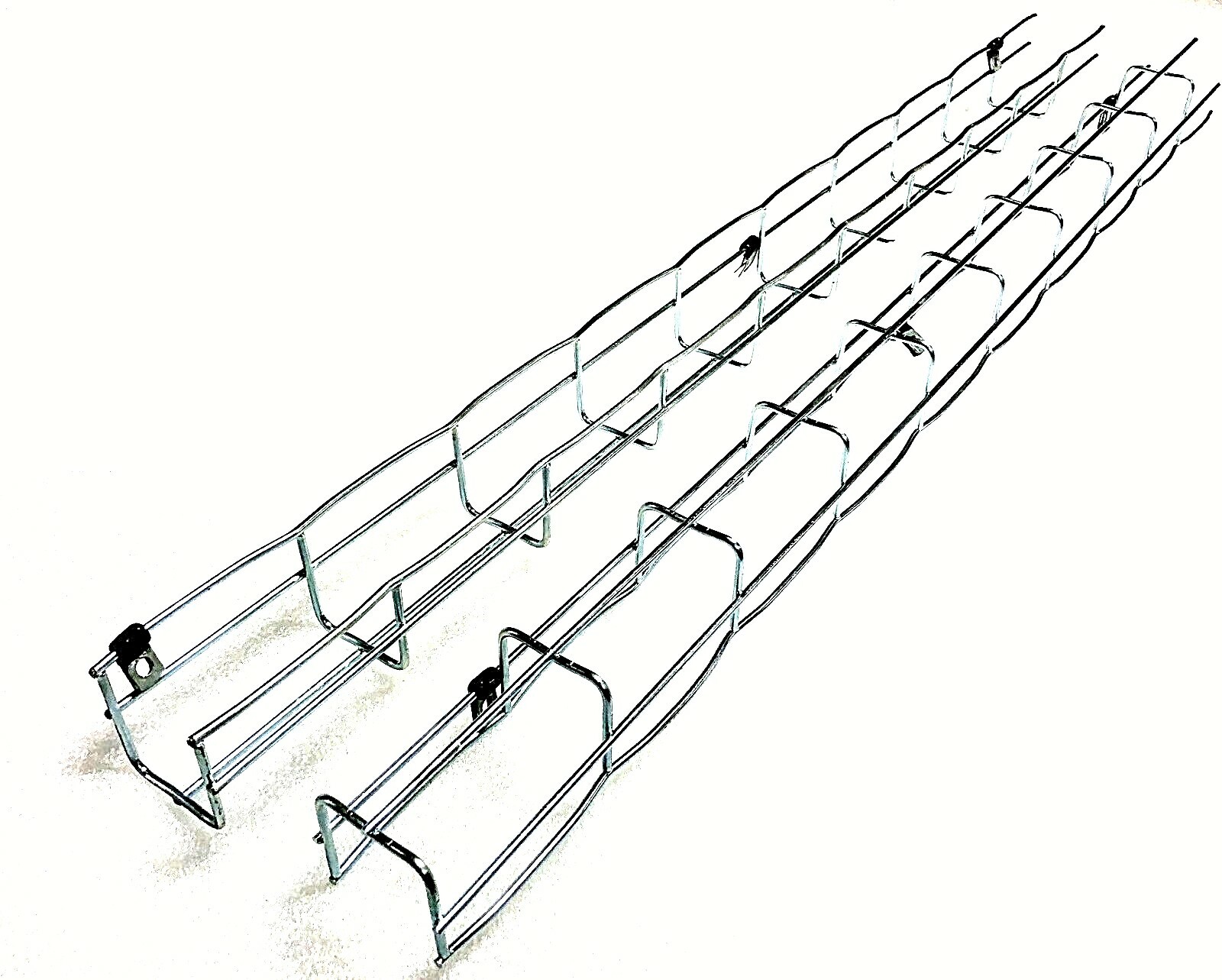 Electro Zinc Plated Wire Mesh Cable Tray, 2"W x 2"D x 39"L  2 PCS  NEW~