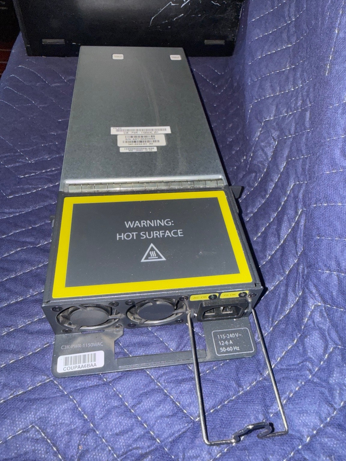Cisco C3K-PWR-1150WAC V01 1150W AC Power Supply 341-0232-01 3560E 3750E
