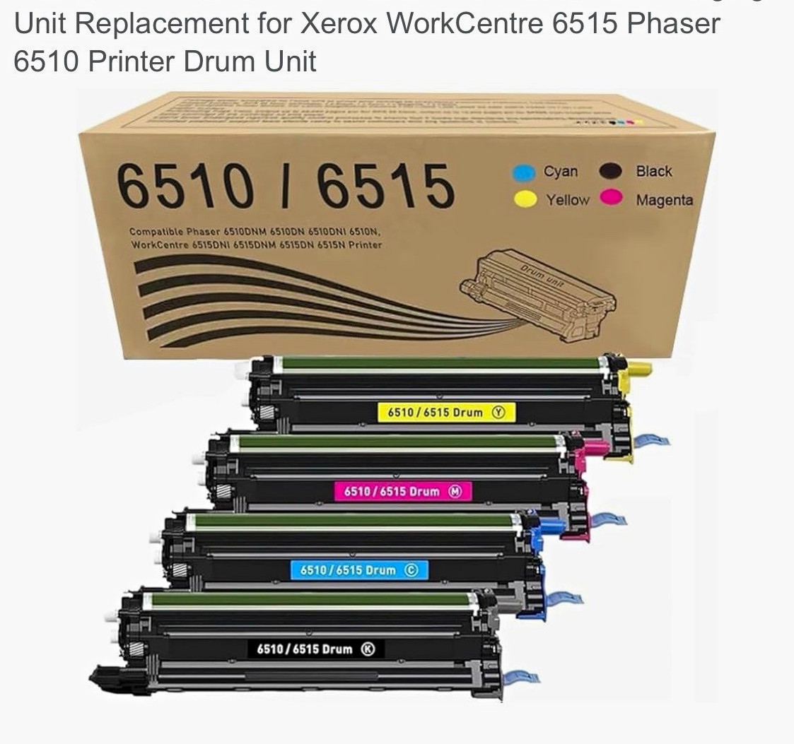 SAIBOYA Drum Unit BCMY Set for Xerox Phaser 6510 & WorkCentre 6515