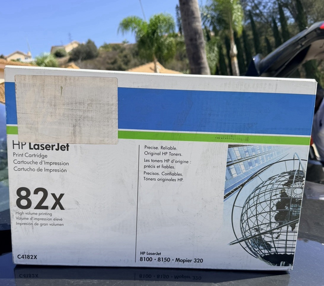 HP 82X Black High Yield Toner Cartridge C4182X Genuine OEM