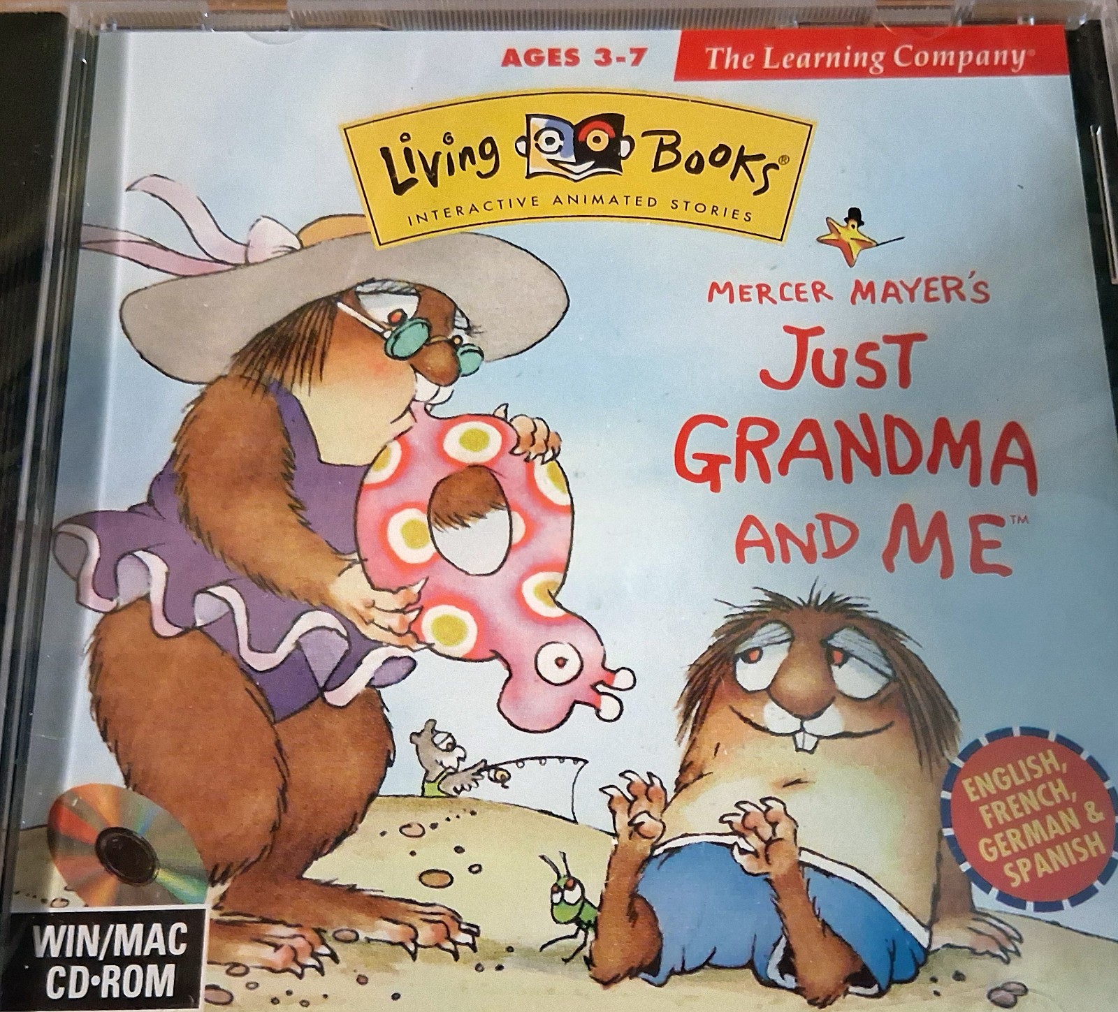 Vintage Mercer Mayer Little Critter JUST GRANDMA & ME Living Books Cd-Rom PC/MAC
