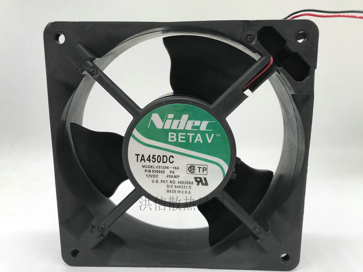Nidec12038 TA450DC C31256- 16A DC12V 0.49A cooling fan