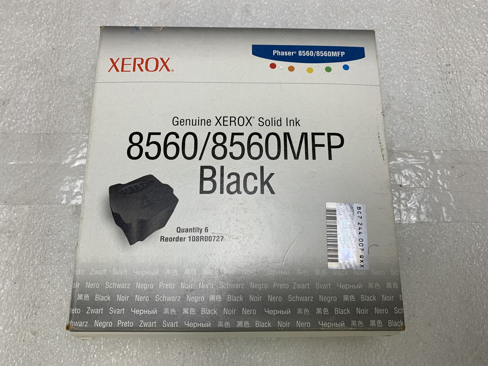 Genuine Xerox 8560/8560MFP Black Solid Ink Toner Cartridge Phaser 108R00727