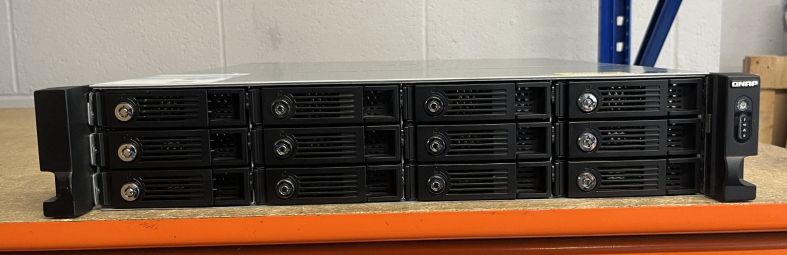 TVS-1271U-RP QNAP 12 Bay NAS 8GB Memory Fully Tested