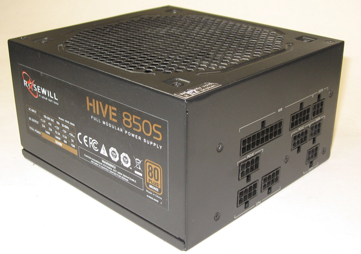 Refurbished Rosewill Hive 850W - 80 PLUS Bronze - Fully Modular ATX Power Supply