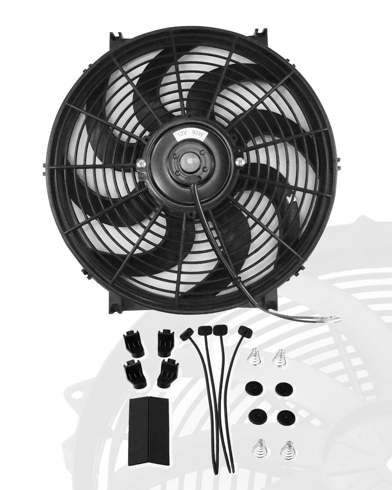 12" Inch Slim Fan Push Pull Electric Radiator Cooling Fans 12V Mount K