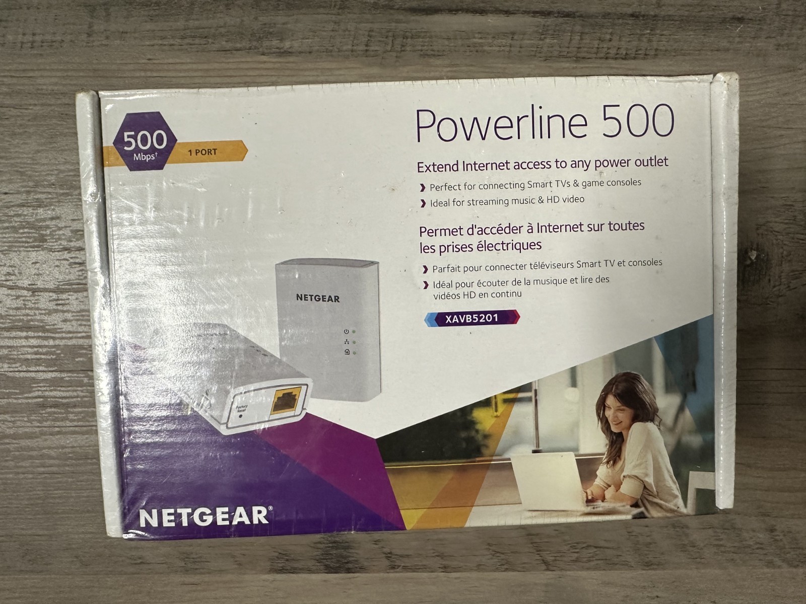 Netgear Powerline 500 1-Port Starter Kit SEALED Network KIT