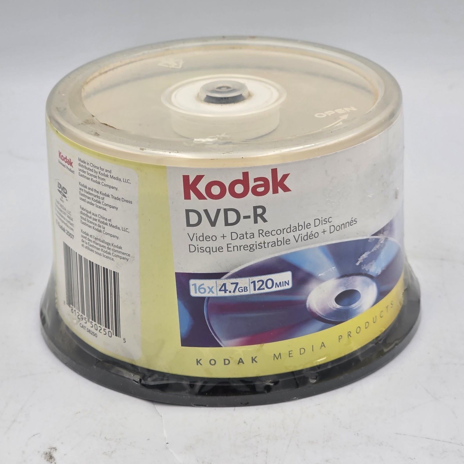 KODAK DVD-R 16X 4.7Gb 120min 50 pack *NEW, SEALED*