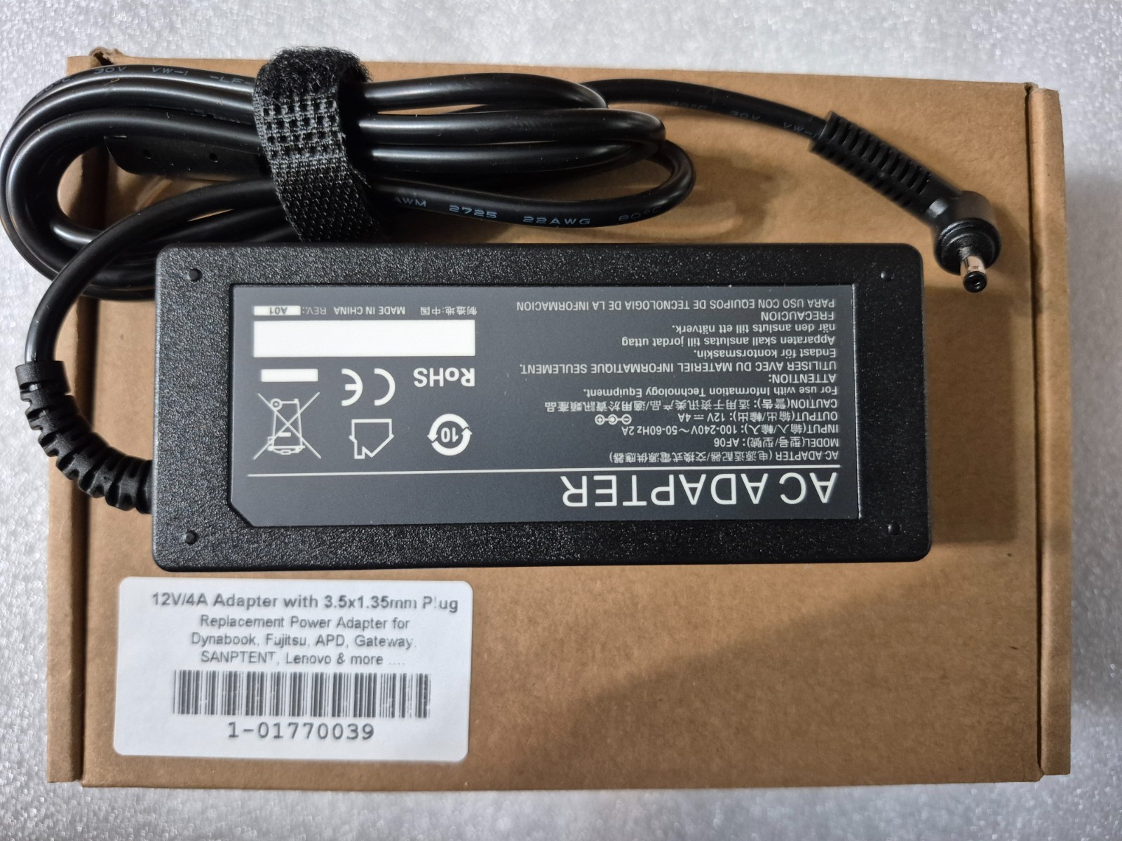 12V/4A with 3.5×1.35mm Plug AC Power Adapter for Evolve III, Maestro-EBook11