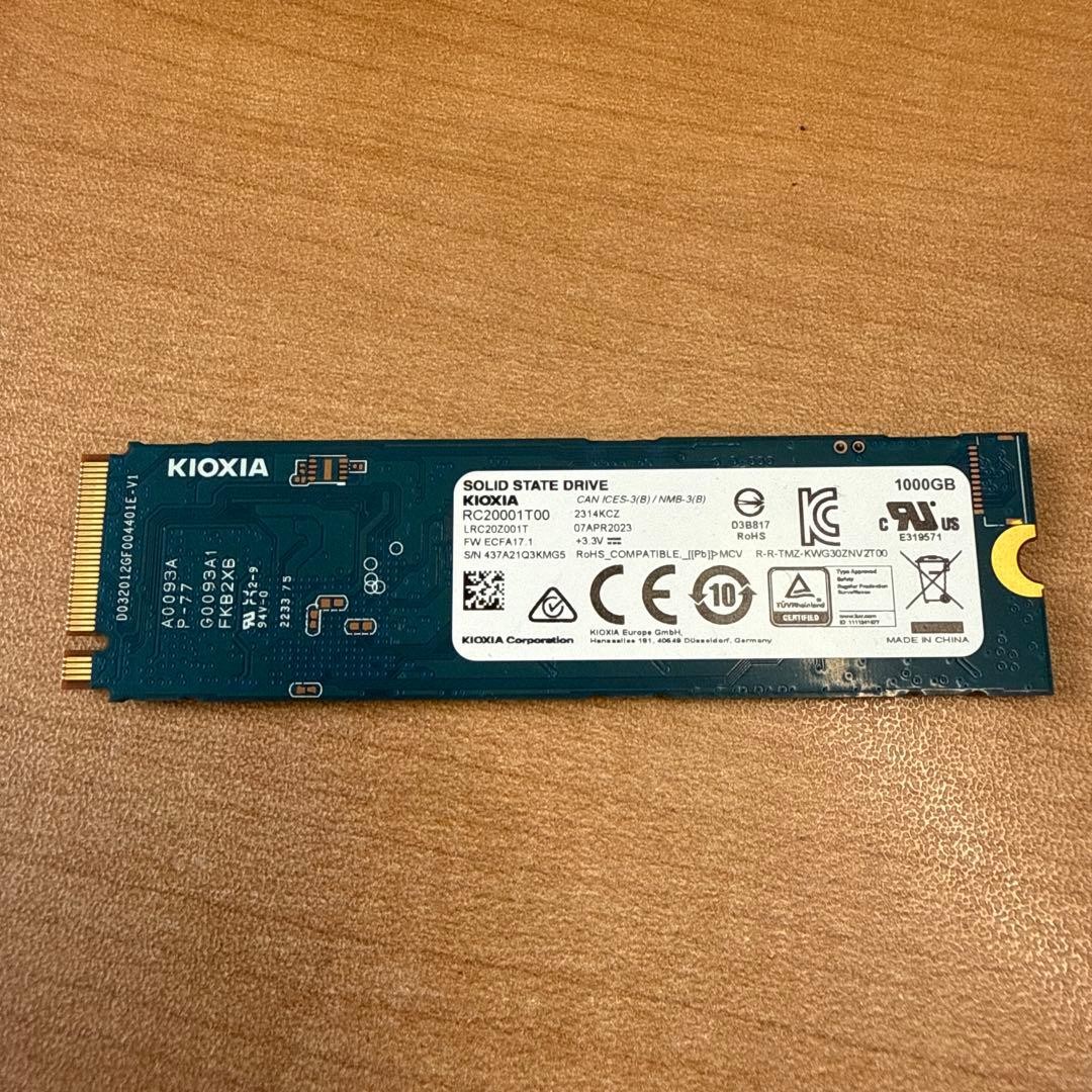 Kioxia RC20001T00 1TB SSD Used PC Storage