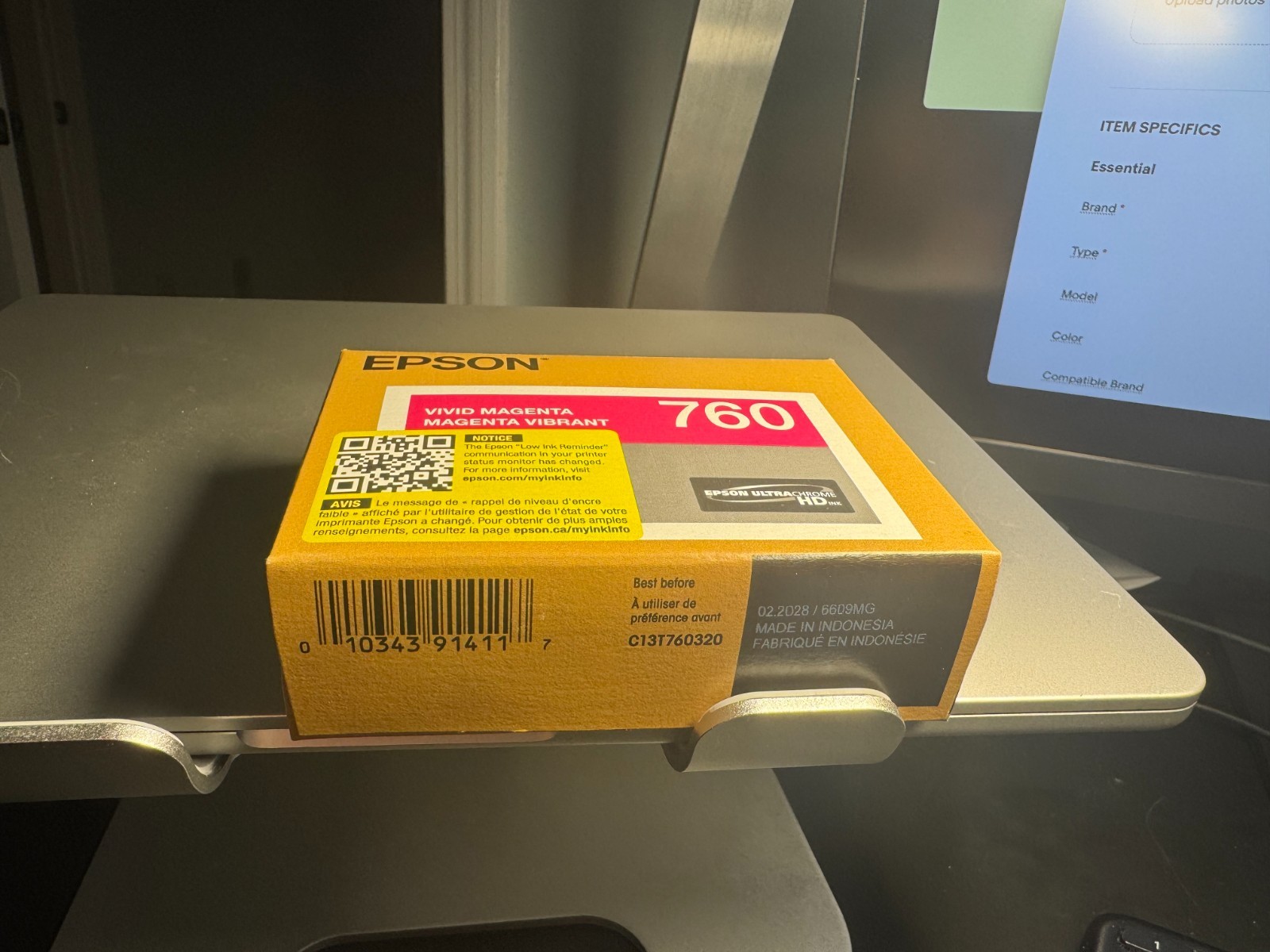 Epson 760 Ink for P600 Printer (set of 7)