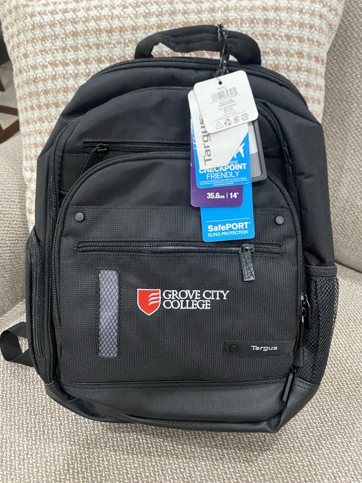 Grove City College Tarus Revolution SafePort Checkpoint 14" Backpack Laptop Case