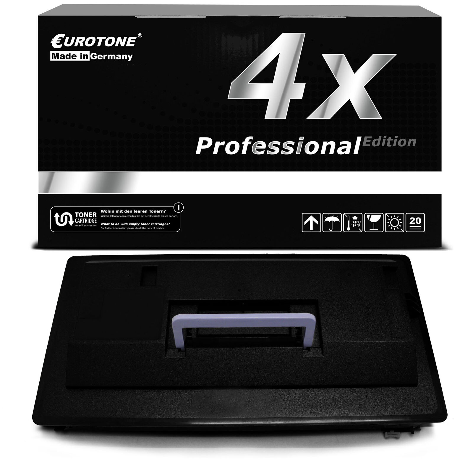 4x Eurotone Pro Cartridge for Kyocera Ecosys P-4040-dn